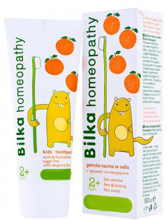 Паста за зъби Bilka Organic хомеопатична за деца 2+, 50 мл