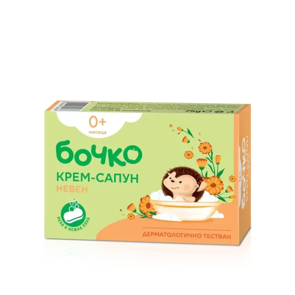 Крем-сапун Бочко LAVENA с екстракт от невен за деца, 0+, 75гр