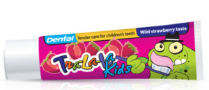Детска паста за зъби Dental Kids Tra-La-La, с аромат на ягода, 50мл