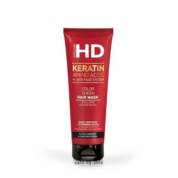 HD Keratin Color Sheen Hair Mask Маска за боядисана и третирана коса Farcom 250мл.