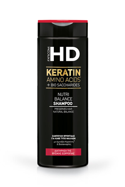 HD Keratin Nutri Balance Shampoo Шампоан за мигновено възстановяване Farcom 400мл.