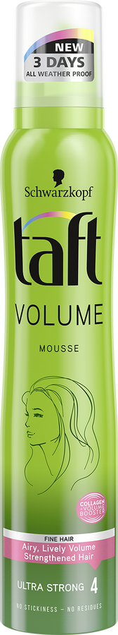 Taft mousse Volume Ultra HL4 ultra strong пяна за коса за обем ултра силна-фиксация 4 200мл