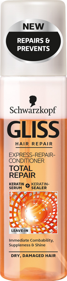 Спрей балсам за коса Gliss Total Repair 19 Express Repair, без отмиване, 250 мл