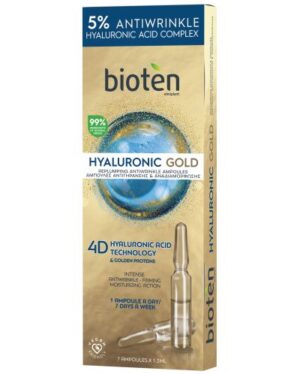 Уплътняващи ампули Bioten Hyaluronic Gold , 7 х 1.3 мл