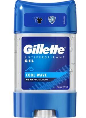 Гел дезодорант Gilleatte Cool Wave, срещу изпотяване, 75 мл