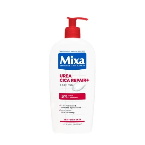 Лосион за тяло с уреа и пантенол MIXA Mixa Urea Cica Repair, за много суха кожа, 400 мл