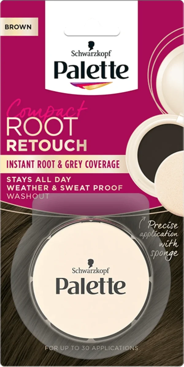 Пудра за израснали корени Compact Root Retouch, кафяв и тъмно рус, 3 гр