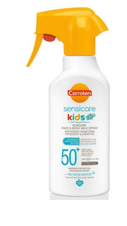 Слънцезащитно мляко Carroten Sensicare Kids спрей за деца, SPF50, 270мл