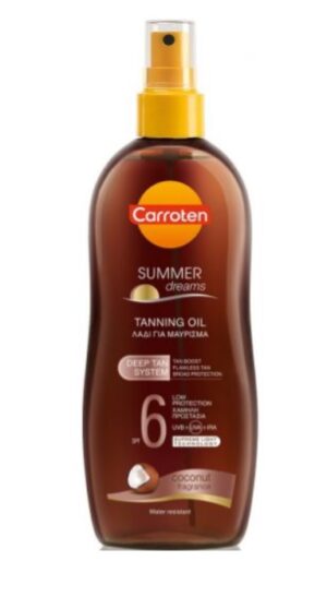 Слънцезащитно олио Carroten Summer dreams спрей за тен и защита, SPF6, 200мл