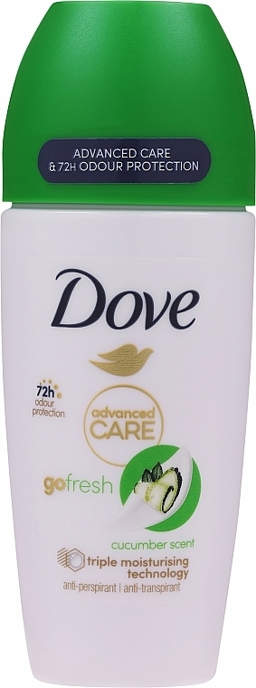 Дезодорант рол он Dove Fresh Touch 72h, срещу изпотяване за жени, 50 мл