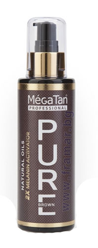 Натурално сухо олио за тяло MegaTan Pure с меланин активатор 140мл