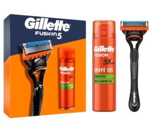 Мъжки комплект Gillette FUSION5 Самобръсначка + Гел за бръснене