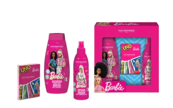 Дисни Барби Комплект: Балсам спрей за коса 200 мл, Пяна за балончета 300 мл и Карти Уно