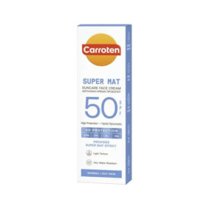 Слънцезащитен матиращ крем за лице carroten super mat, spf50, 50 мл