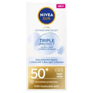 Флуид за лице NIVEA SUN TRIPLE PROTECT SPF 50+, със защита срещу UV светлина , 40 мл