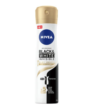 Дамски дезодорант спрей Nivea Black & White Invisible SILKY SMOOTH, против изпотяване, 150 мл