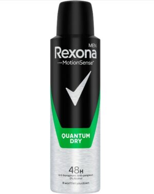 Мъжки дезодорант спрей Rexona Men Advanced Protection Quantum Dry, 150 мл