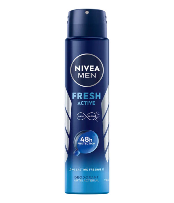 Мъжки дезодорант спрей Nivea NIVEA MEN FRESH ACTIVE, против изпотяване, 250 мл