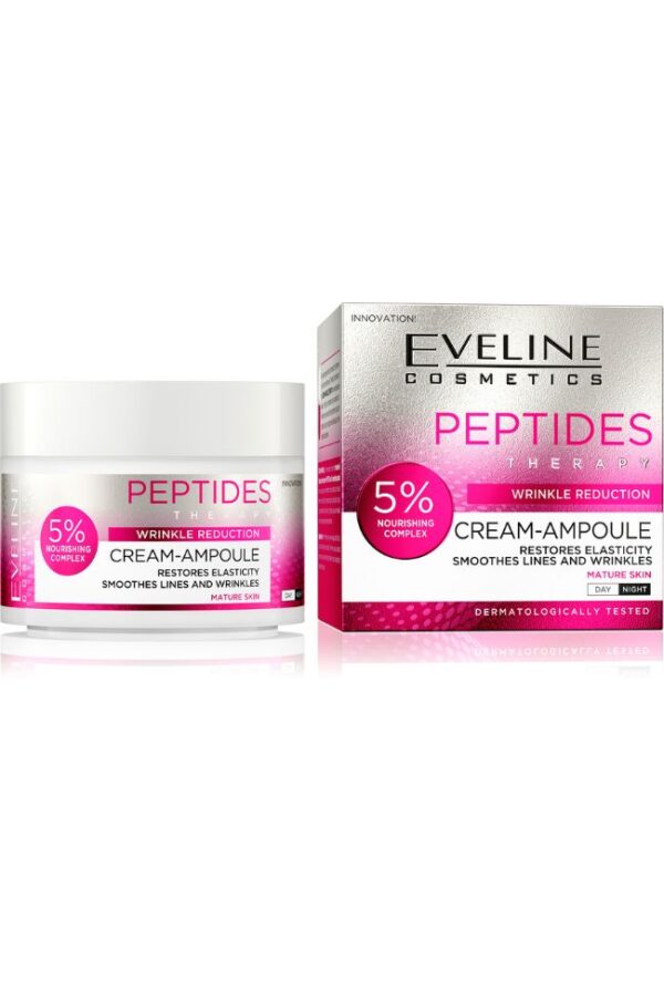 ДНЕВЕН И НОЩЕН КРЕМ АМПУЛА ЗА ЛИЦЕ EVELINE COSMETICS PEPTIDES, 50МЛ