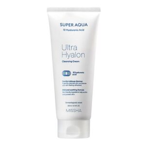 Почистващ крем за лице Missha Super Aqua Ultra Hyaluron, с 10 вида хиалуронова киселина, 200 мл