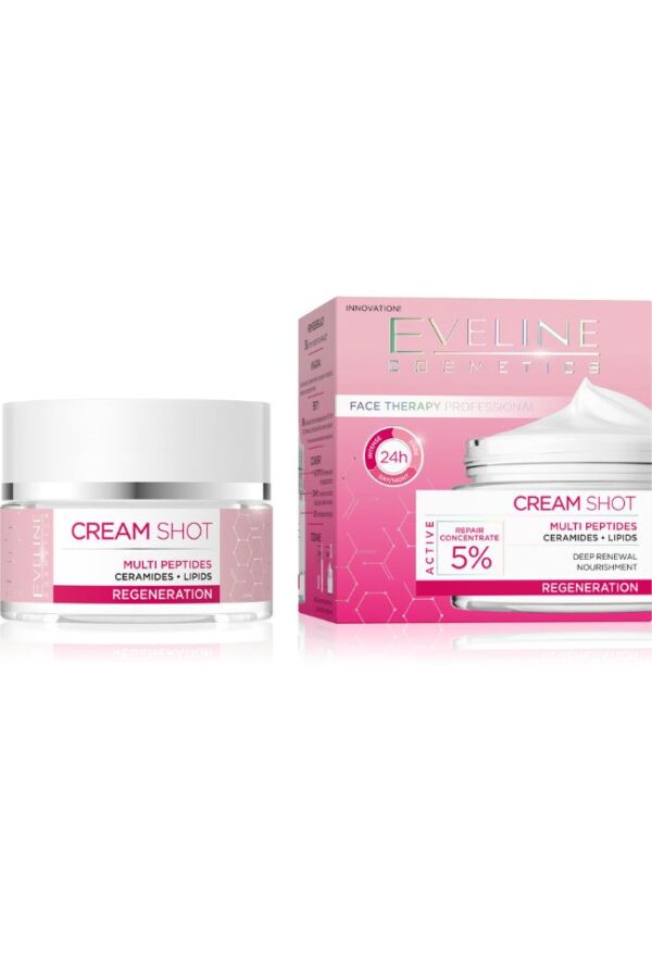 РЕГЕНЕРИРАЩ КРЕМ ЗА ЛИЦЕ EVELINE COSMETICS CREAM SHOT, 50МЛ