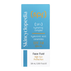 Слънцезащитен флуид за лице SKINCYCLOPEDIA, с хиалуронова киселина и серамиди SPF50, 50 мл