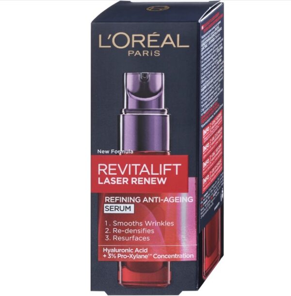 Нощен Anti-Age серум L'Oréal Paris Revitalift Laser Renew, за зряла кожа, 30 мл