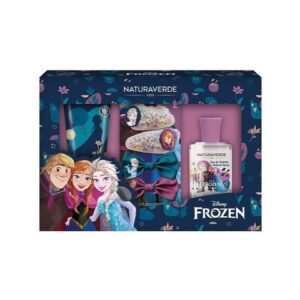 Комплект за момичета Naturaverde Kids Frozen -Тоалетна вода, пяна за вана и аксесоари за коса, 30 + 100 мл