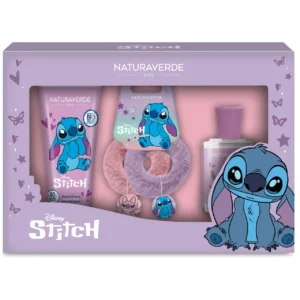 Комплект за момичета Naturaverde Kids STITCH SET BOX -Тоалетна вода, душ пяна и аксесоар за коса, 30 + 100 мл