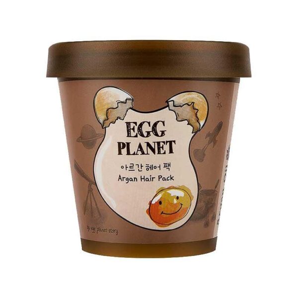 Маска за интензивно възстановяване на коса Doori Egg Planet Argan Hair Pack, за блясък и хидратация, 120 мл