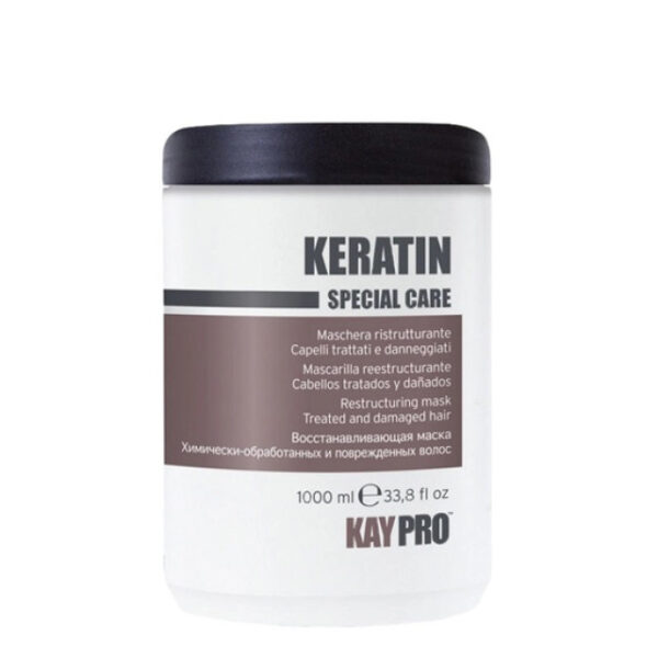 Възстановяваща маска с кератин KayPro Special Care Keratin Mask, за силно увредена коса, 1000 мл