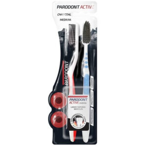 Четка за зъби с активен въглен Parodont Active Medium, 2 бр