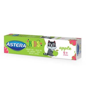Детска паста за зъби с аромат на ябълка и киви Astera Kids 6+ без захар, 50 мл