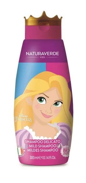 Детски шампоан за коса NATURAVERDE Disney Princess, 300 мл