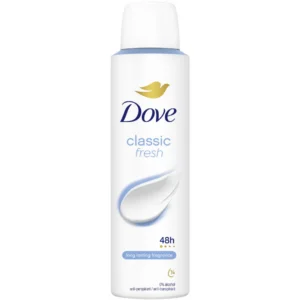 Дезодорант спрей против изпотяване DOVE Classic Fresh за 48-часова защита, 150 мл