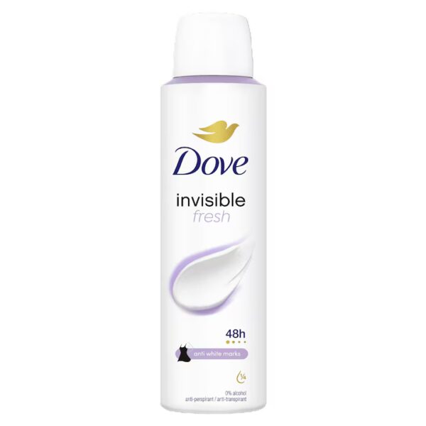 Дезодорант спрей против изпотяване DOVE Invisible Fresh за 48-часова защита, 150 мл