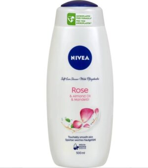 Душ гел с бадемово масло и роза Rose & Almond Oil от NIVEA, 500 мл