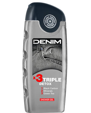 Душ гел с тройно детоксикиращо действие Black X3 Triple Detox от DENIM, 250 мл