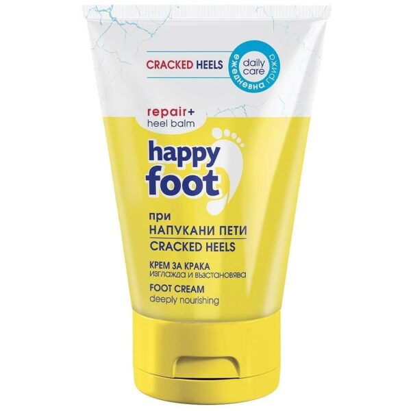 Изглаждащ крем за напукани пети с Happy Foot 10% UREA – Интензивно възстановяване и копринена мекота, 100 мл