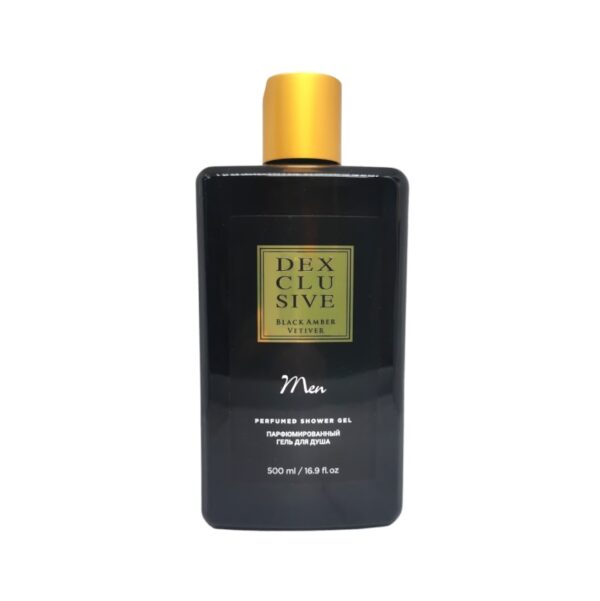 Парфюмен душ-гел с черен кехлибар и ветивер, Dexclusive Men Black Amber Vetiver, 500 мл