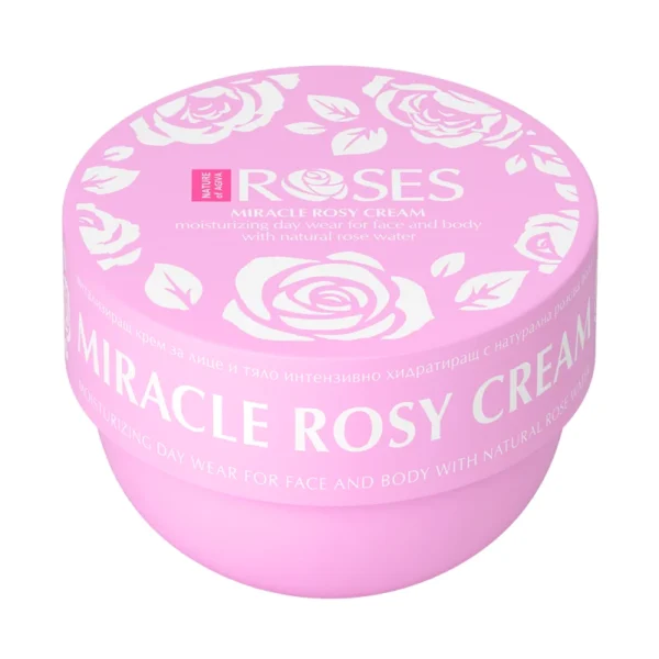 Витализиращ крем за лице и тяло с натурална розова вода Nature of Agiva Miracle Rosy Cream, 150 мл