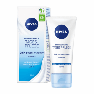 Дневен крем за лице с антиоксиданти и витамин Е Nivea TAGESPFLEGE SPF15, с екстракт от водна лилия, 50 мл