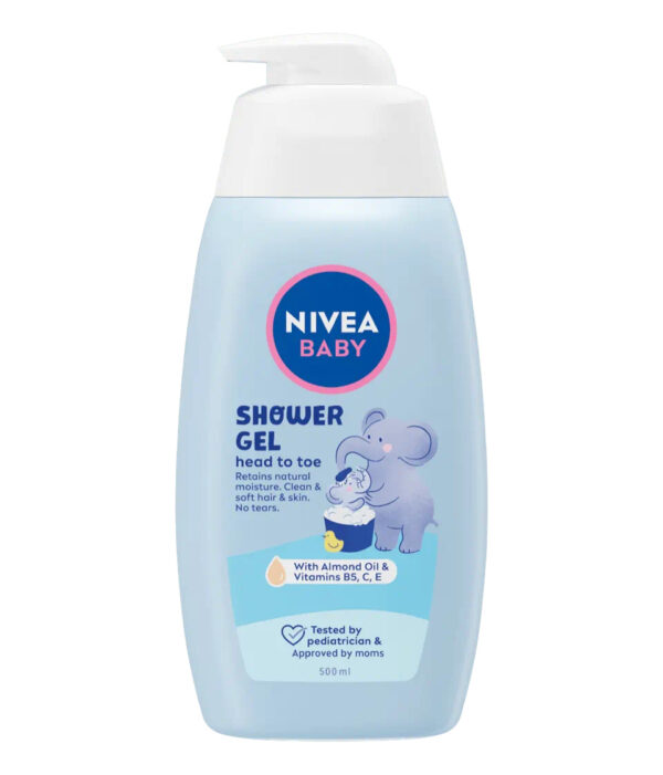 Душ-гел и шамоан NIVEA Baby Head to Toe, с бадемово мляко, 500 мл