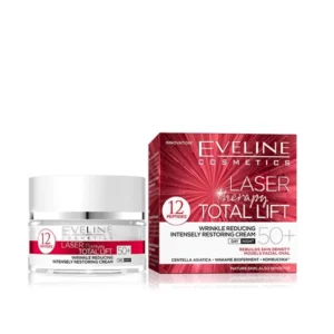 Интензивно възстановяващ крем с 12 пептида EVELINE LASER TOTAL LIFT 50+, 50 мл