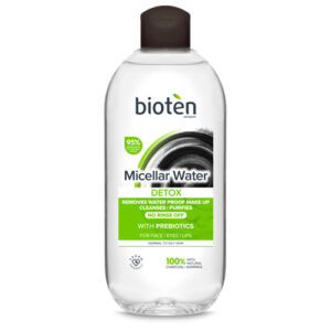 Мицеларна вода с активен въглен BIOTEN DETOX, за нормална към мазна кожа, 400 мл
