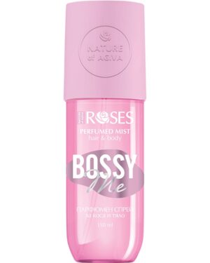 Парфюмен спрей за тяло и коса Nature of Agiva Roses Bossy Me, с аромат на гардения и ванилия, 150 мл