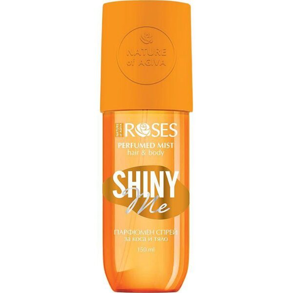 Парфюмен спрей за тяло и коса Nature of Agiva Roses Shiny Me, с аромат на бяла фрезия, 150 мл