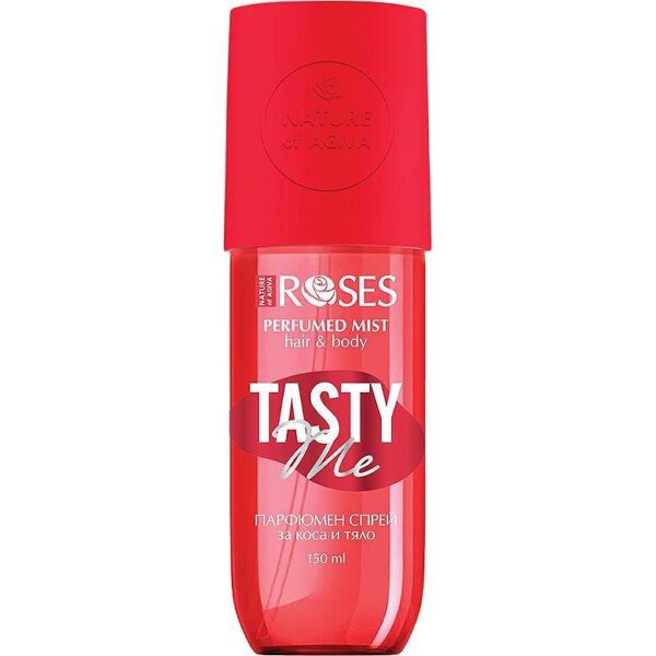 Парфюмен спрей за тяло и коса Nature of Agiva Roses Tasty Me, с аромат на магнолия и грейпфрут, 150 мл