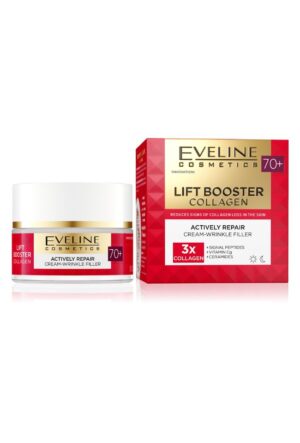 Регенериращ крем за стягане и възстановяване на кожата EVELINE LIFT BOOSTER COLAGEN 70+, 50 мл