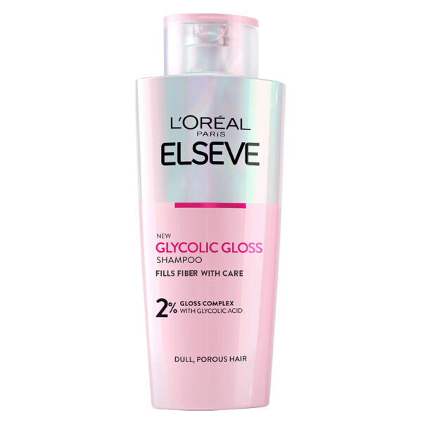 Шампоан за заглаждане и блясък l’oreal paris elseve glycolic gloss, 200 мл
